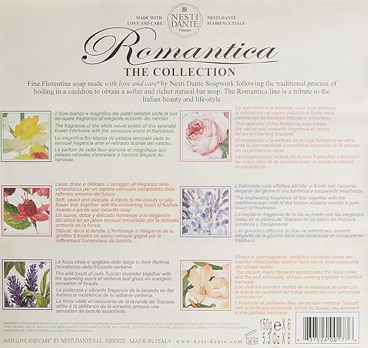NESTI DANTE Romantica Collection, Soap 6 x 150 g